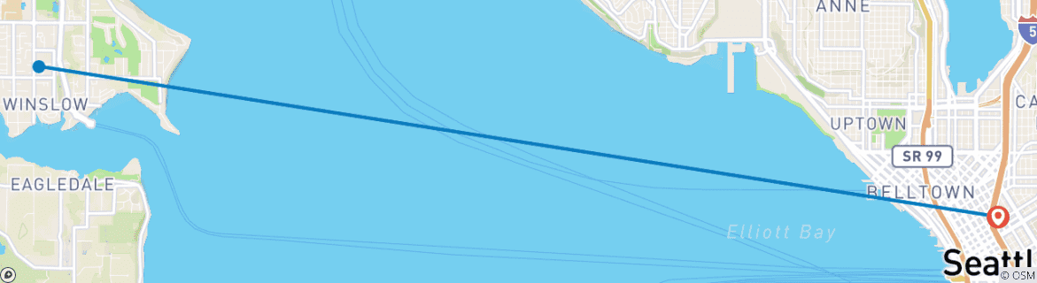 Image d'une carte montrant l'itinéraire du circuit