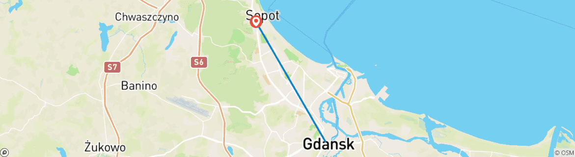 Image d'une carte montrant l'itinéraire du circuit