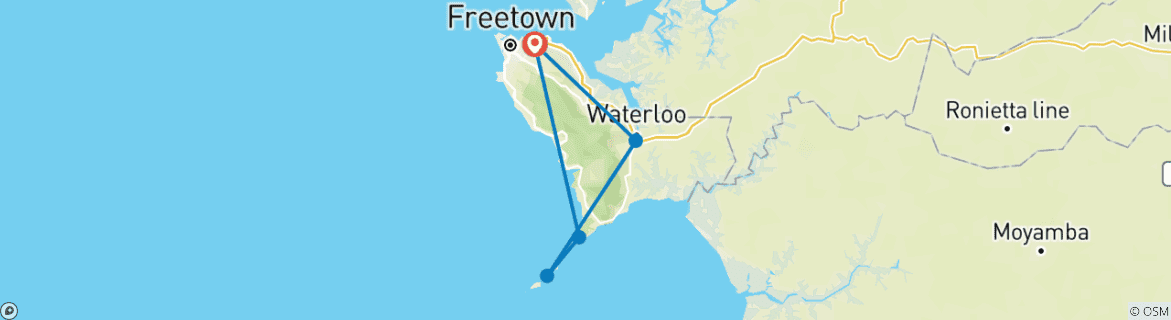 Imagen de un mapa que muestra la ruta del circuito
