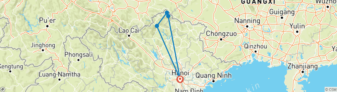 Imagen de un mapa que muestra la ruta del circuito