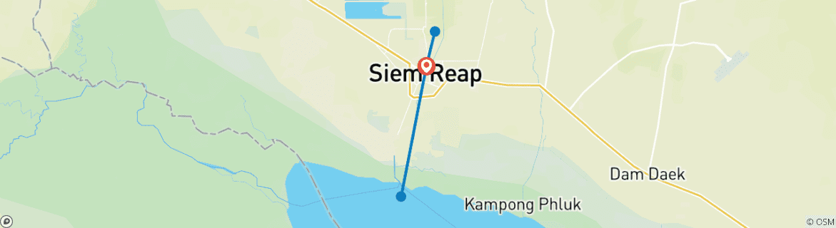 Karte mit der Reiseroute