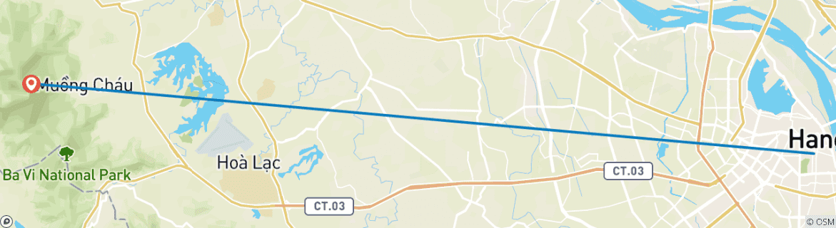 Foto van een kaart met de route van de rondreis