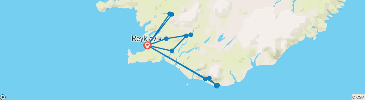 Image d'une carte montrant l'itinéraire du circuit