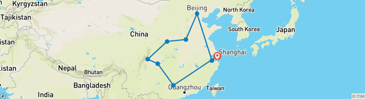 Imagen de un mapa que muestra la ruta del circuito