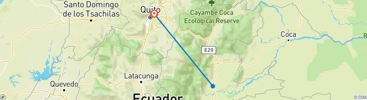 Carte du circuit La vie locale en Équateur - Amazonie