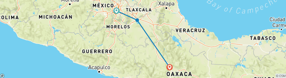 Image d'une carte montrant l'itinéraire du circuit