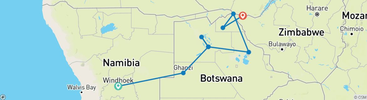 Imagen de un mapa que muestra la ruta del circuito