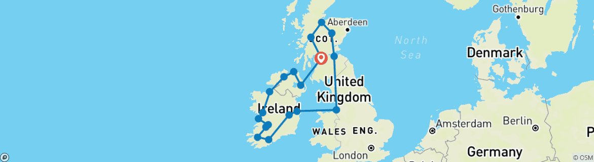 Imagen de un mapa que muestra la ruta del circuito