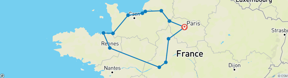 Imagen de un mapa que muestra la ruta del circuito