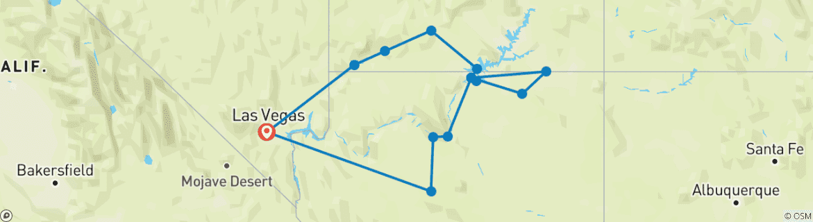Carte du circuit Les points forts des Canyonlands