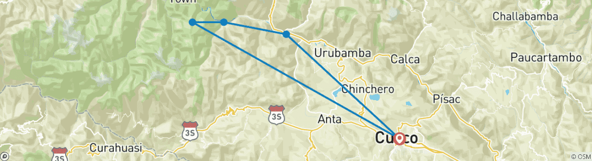 Carte du circuit Le Chemin de l'Inca
