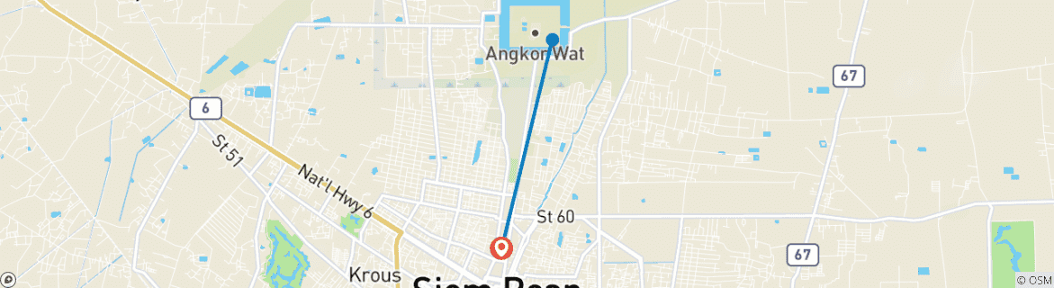 Carte du circuit Voyage sur mesure - Angkor Wat