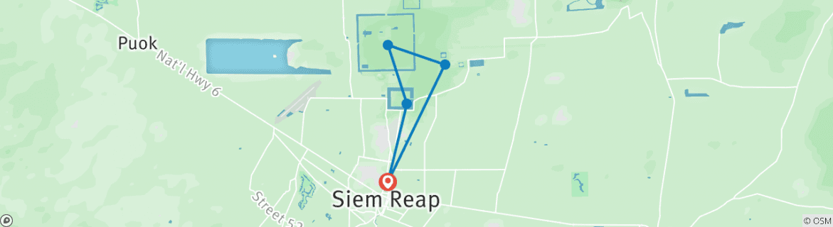 Karte mit der Reiseroute