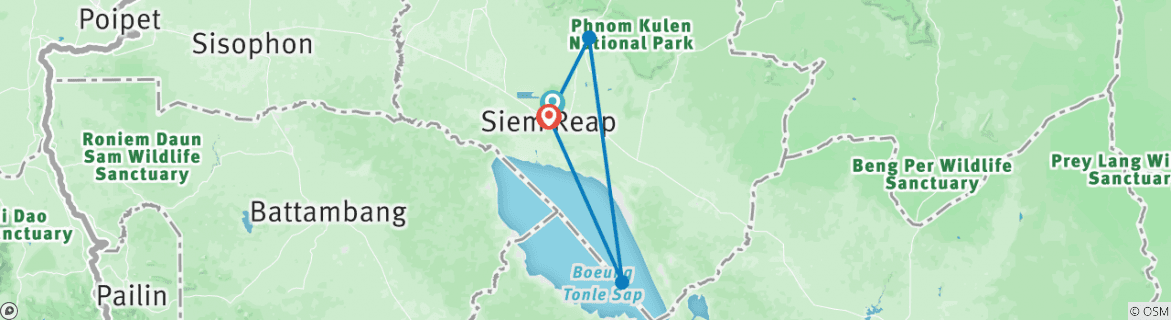 Karte mit der Reiseroute
