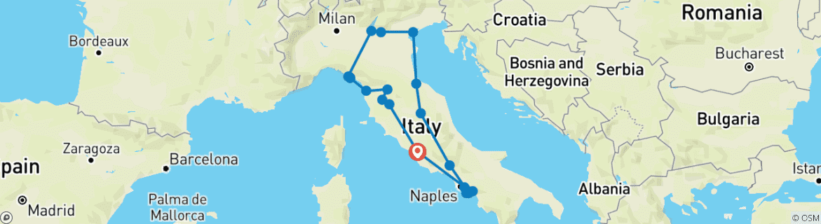 Imagen de un mapa que muestra la ruta del circuito