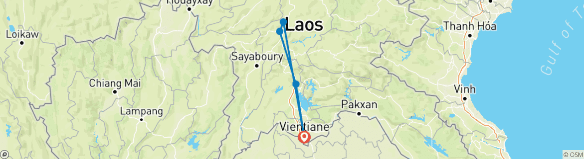 Image d'une carte montrant l'itinéraire du circuit