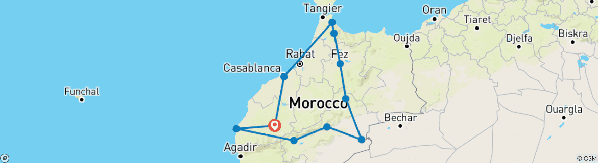 Imagen de un mapa que muestra la ruta del circuito
