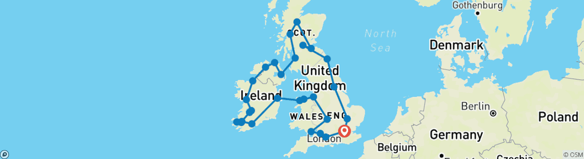 Imagen de un mapa que muestra la ruta del circuito