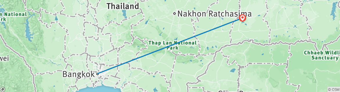 Karte mit der Reiseroute