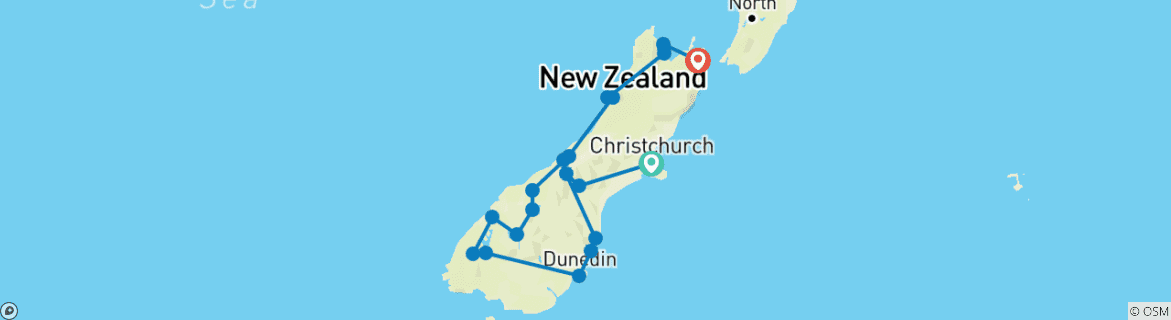 Kaart van Summer Blast from Christchurch - Top beoordeeld door National Geographic