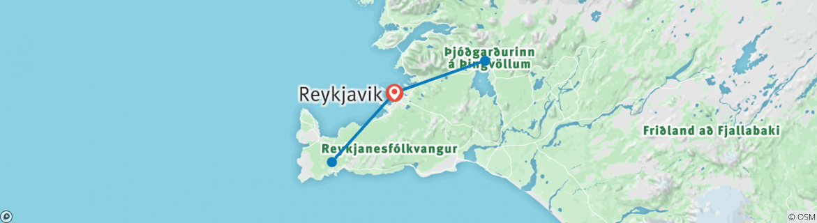 Karte mit der Reiseroute