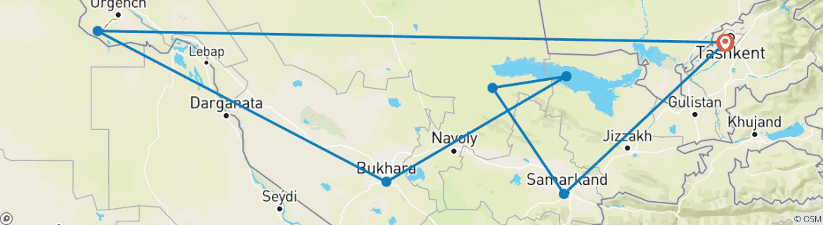 Imagen de un mapa que muestra la ruta del circuito