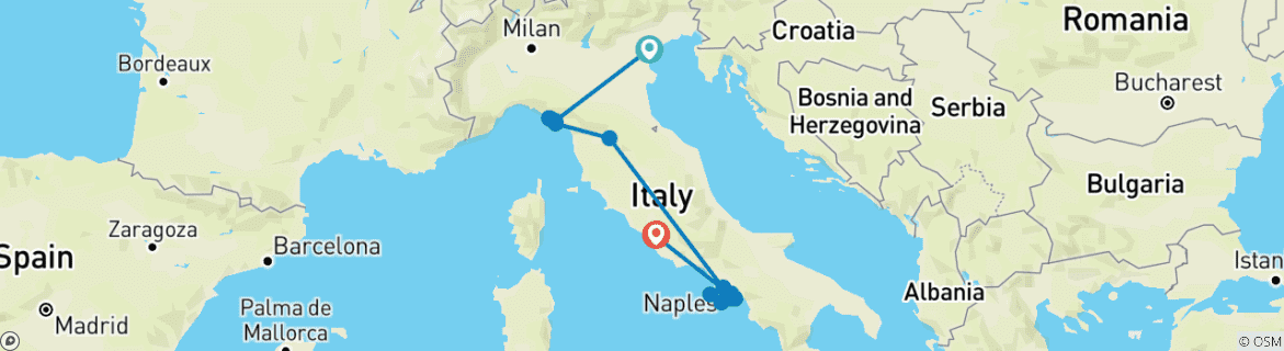 Imagen de un mapa que muestra la ruta del circuito
