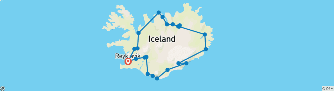 Karte mit der Reiseroute