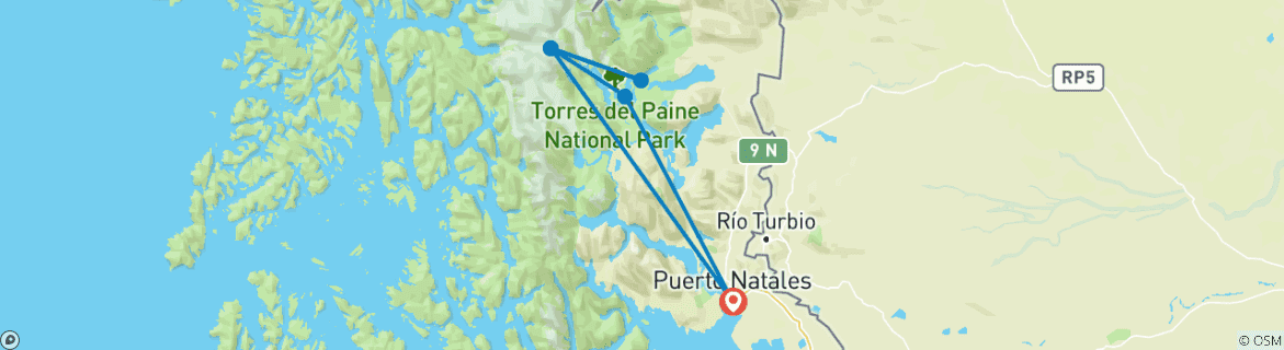 Imagen de un mapa que muestra la ruta del circuito
