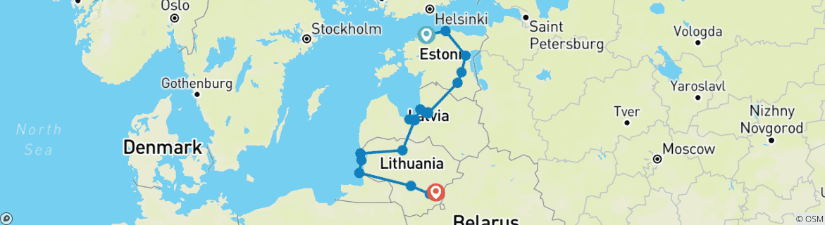 Imagen de un mapa que muestra la ruta del circuito
