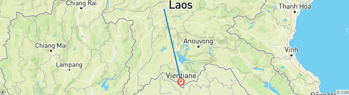 Carte du circuit Laos 6 jours - Circuit des joyaux cachés et du Mékong