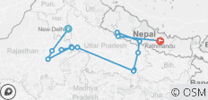 Delhi to Kathmandu - 13 destinations