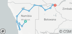 De Windhoek à Vic Falls, la route des éléphants - 14 destinations