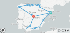 Patrimonio Español (Clásico, Fin en Madrid) - 29 destinos