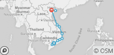  Cycle Saigon to Hanoi - 12 destinations 