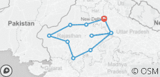 Great Grand Rajasthan Indiens Tour 14 Tage/13 Nächte - 11 Destinationen