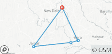 Circuit privé de luxe de 4 jours dans le Triangle d\'Or à Agra et Jaipur depuis New Delhi, avec prise en charge à l\'hôtel et à l\'aéroport - 6 destinations