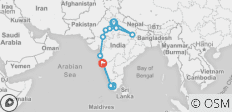 Experience North with South India - 14 destinations