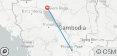  Explore Phnompenh then cruise up the beautiful Tonle River to Siemreap 6 Days - 2 destinations 