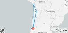 Chile: Santiago - Viña del mar - Valparaíso- San Pedro de Atacama - Arica - 11 Tage - 7 Destinationen