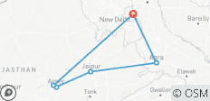 Circuit populaire de 7 jours au Triangle d\'Or avec Ajmer et Pushkar - 6 destinations