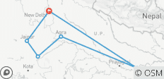Triangle d\'Or avec Ranthambhore Tiger Park et Varanasi au départ de Delhi - 6 destinations
