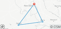Circuit de 3 jours dans le Triangle d\'Or : Delhi → Agra (Taj Mahal) → Jaipur - 4 destinations
