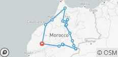 Au départ de Marrakech : Circuit privé de 8 jours via le désert, Fès, Chefchaouen et Casablanca - 18 destinations