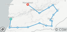 7-daagse Expeditie Zuid-Marokko: Kasbahs & Sahara-woestijn - 15 bestemmingen