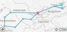 Circuit en Asie centrale de 16 jours, avec départ d\'Almaty - 12 destinations