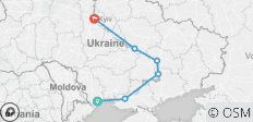  Kiev to the Black Sea Odessa to Kiev - 6 destinations 