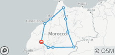Circuit au Maroc - 6 jours aller-retour depuis Marrakech - 10 destinations