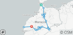 Circuit de 12 jours dans le désert du Maroc : De Tanger au Sud - 26 destinations