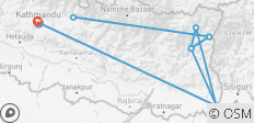Caminata por el campamento base sur del Kanchenjunga 16 días - 11 destinos